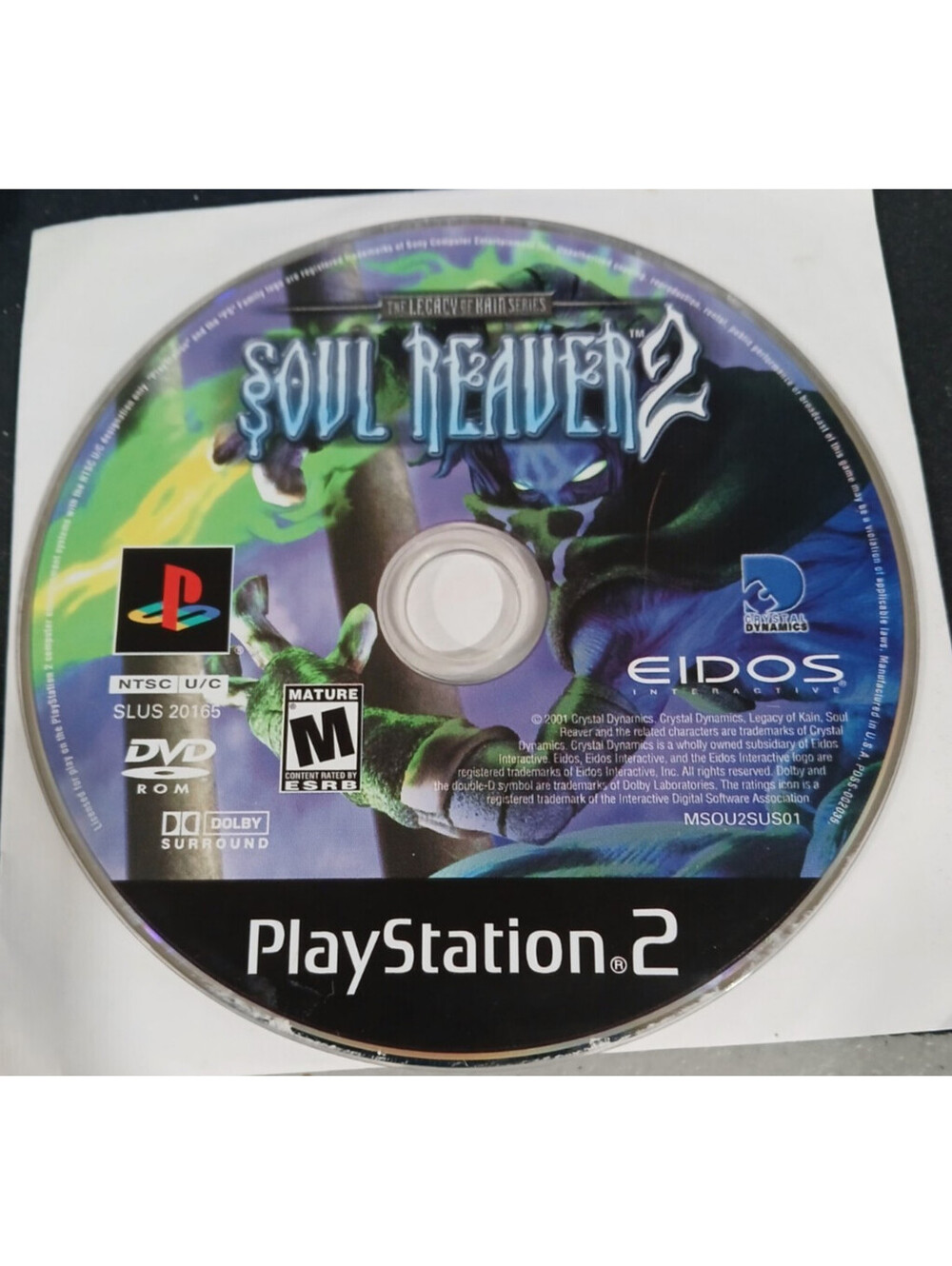 Legacy of Kain Soul Reaver 2 (PlayStation 2, 2001)